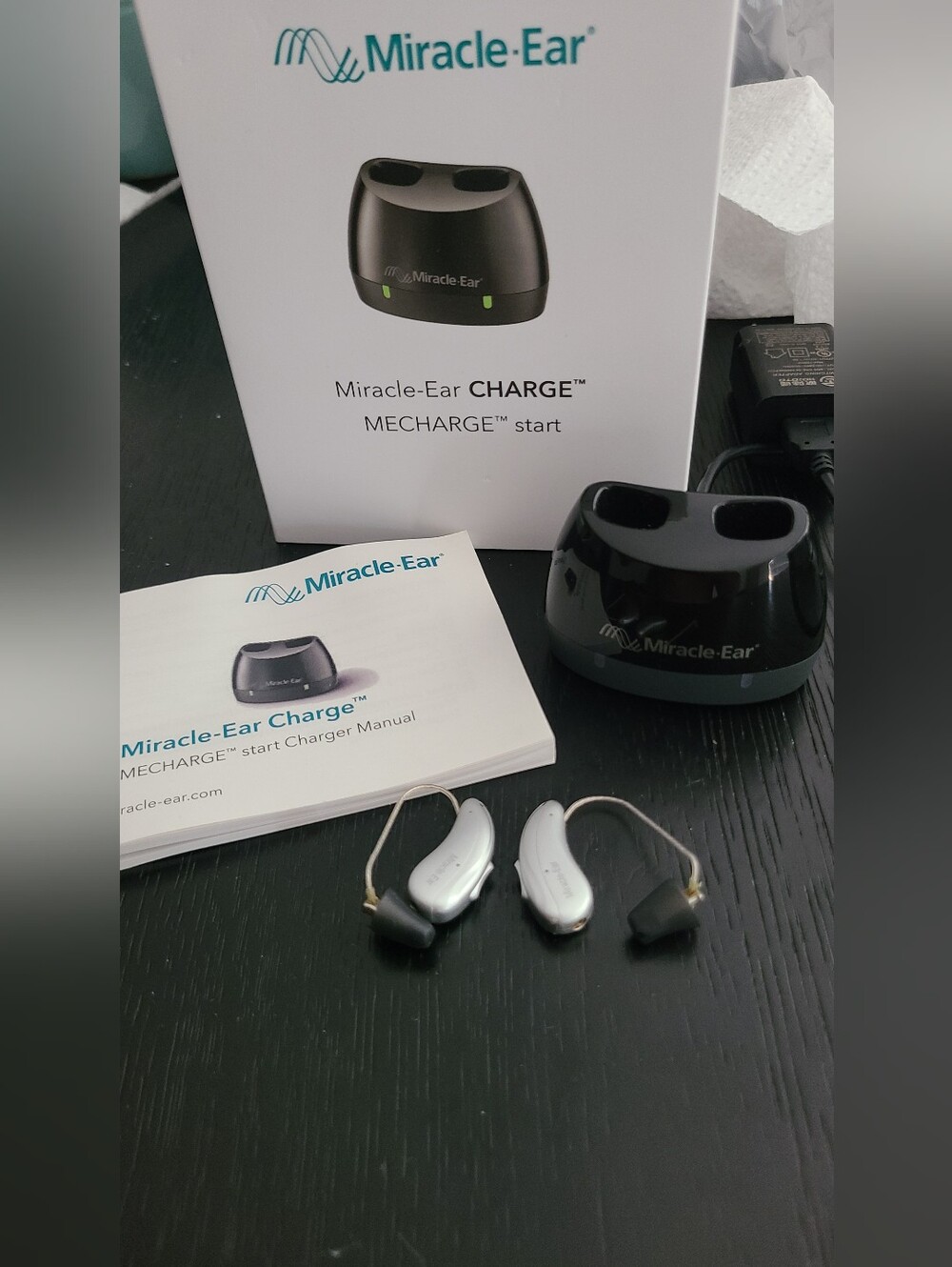 Miracle-Ear CHARGE MECHARGE Start Hearing Aids with Box & Original accessories